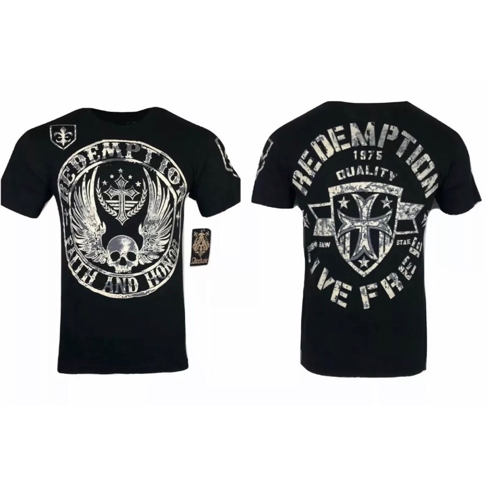 ARCHAIC AFFLICTION Mens T-Shirt MIDKNIGHT Premium - Picture 2 of 8